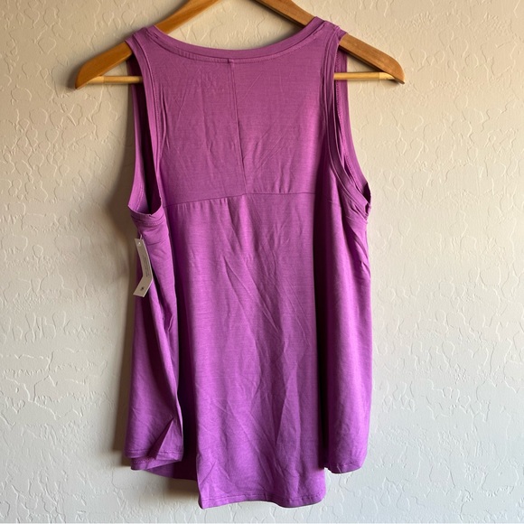 Time and Tru Women's Hi-Low Relaxed Fit Sleeveless Tank Top Purple Size M (8-10) - Picture 7 of 13